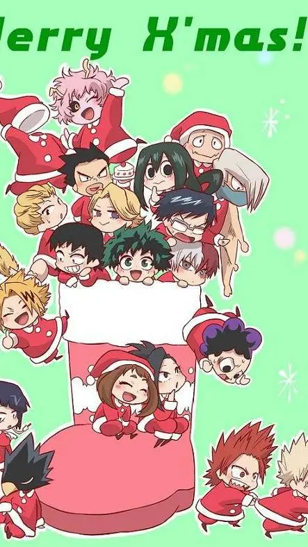 ai character: MHA X-MAS background