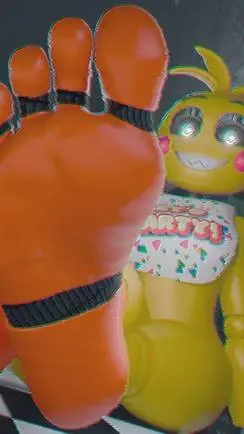 ai character: toy chica feet background