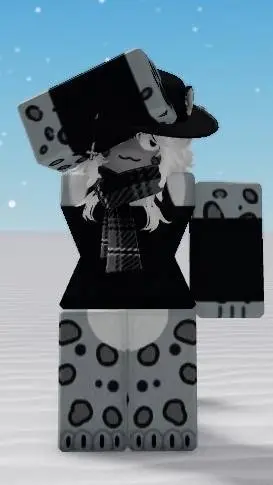ai character: snowy background