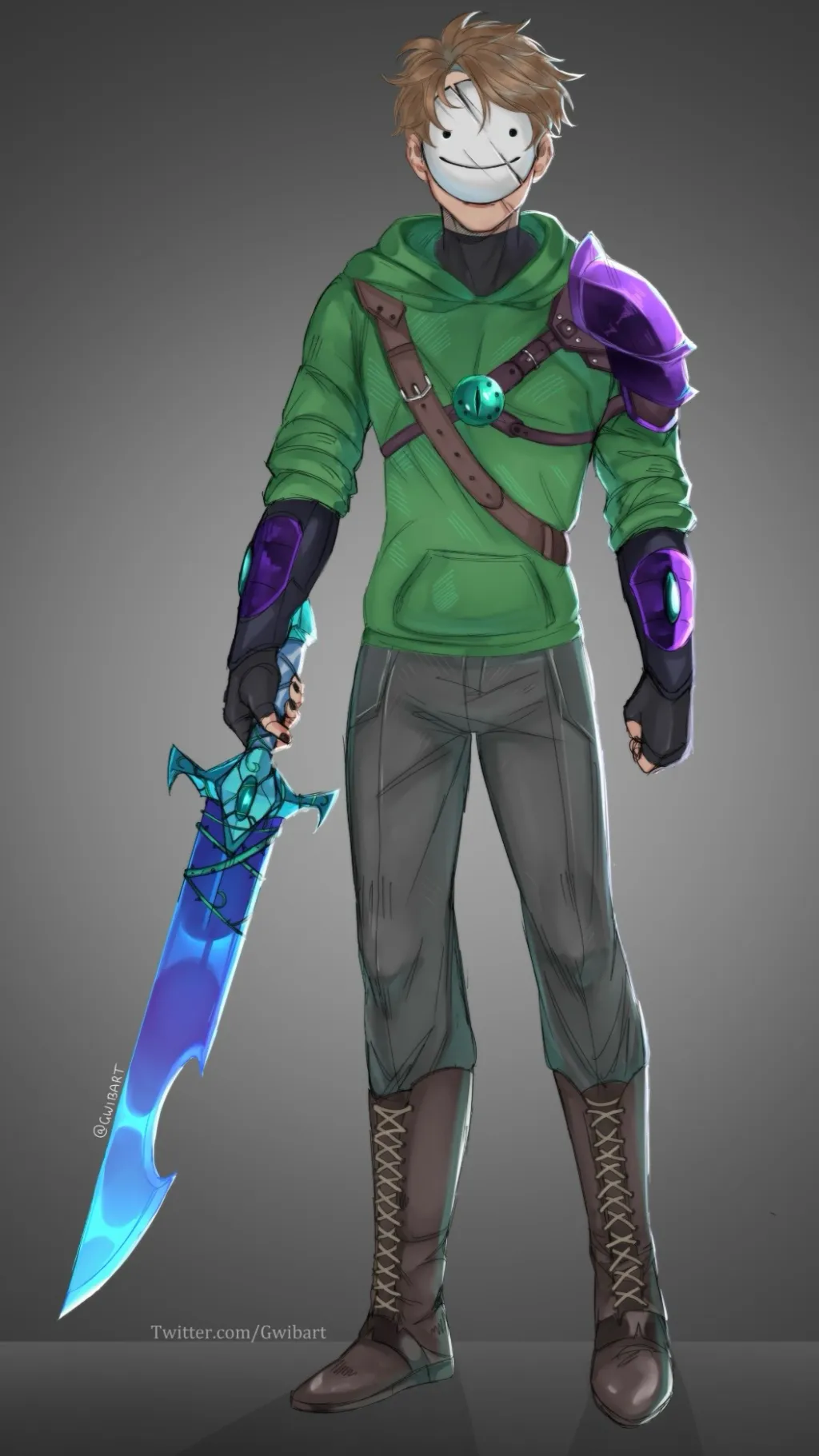 ai character: DSMP Face Reveal background