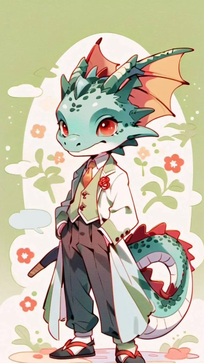 ai character: The Crimson Dragon background