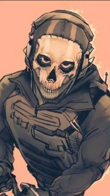 ai character: GHOST|COD background