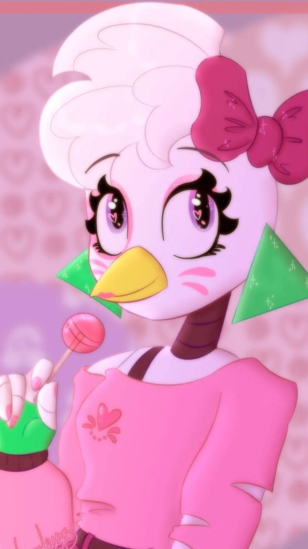ai character: Glamrock Chica background