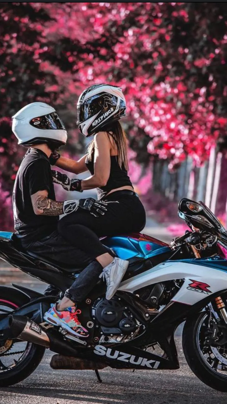 ai character: Biker couple background