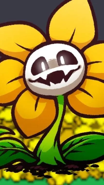 ai character: flowey the flower background