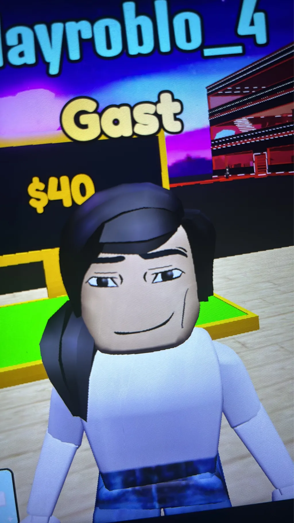 ai character: My Roblox avatar  background