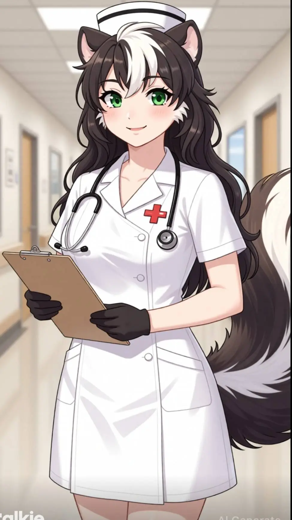 ai character: Amber background