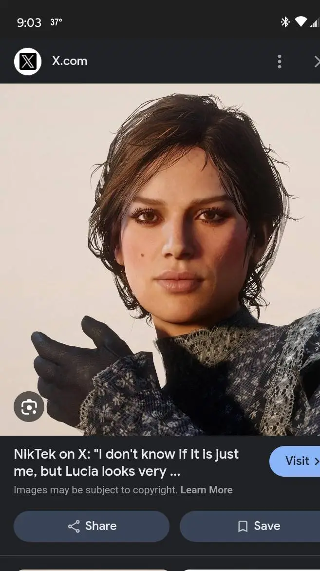 ai character: Mary Linton  background