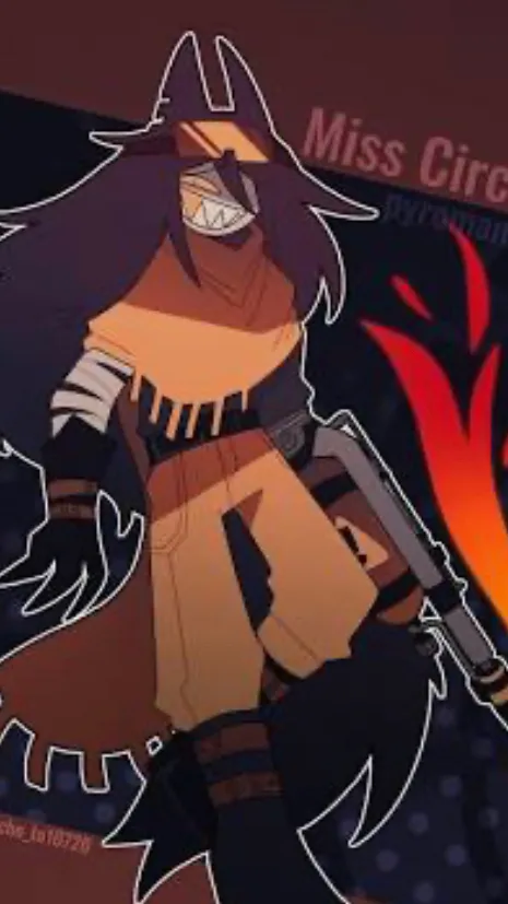 ai character: Danger circle  background