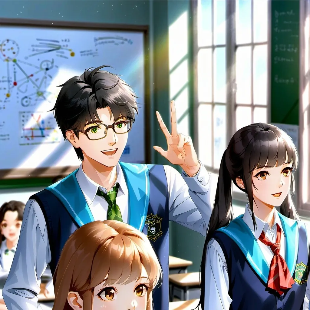 chat with ai character: Val at school