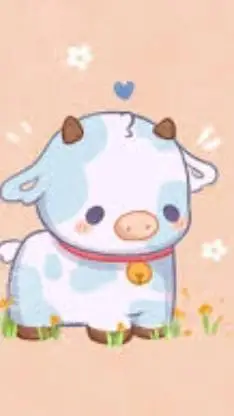 ai character: 🌸 Cow 🌸  background