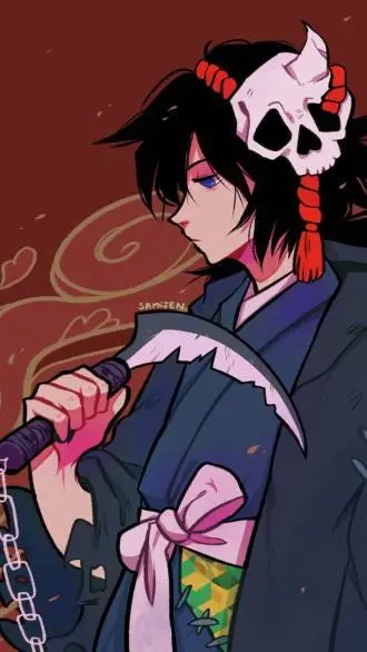ai character: KNY Halloween background