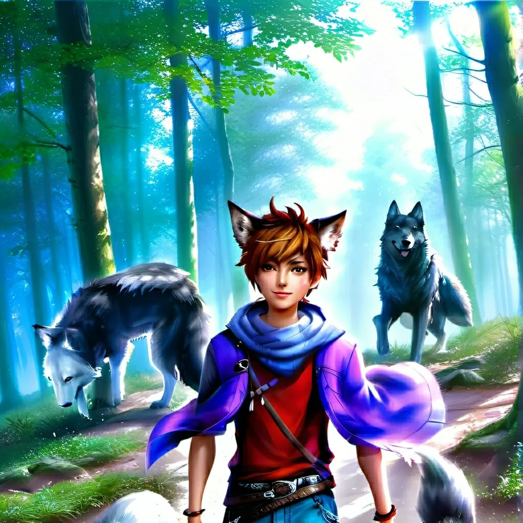 chat with ai character: 3 wolf hybrid boys