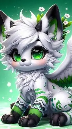 ai character: Emerald background