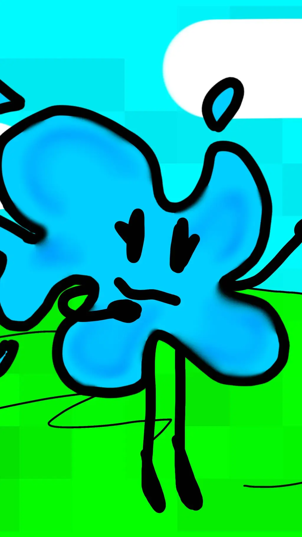 ai character: watery background