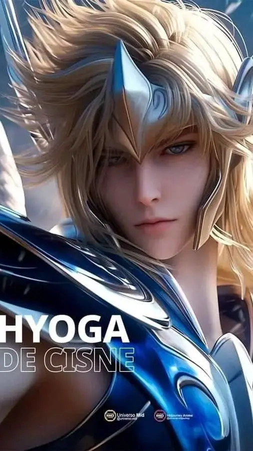 ai character: HYOGA de cisne background