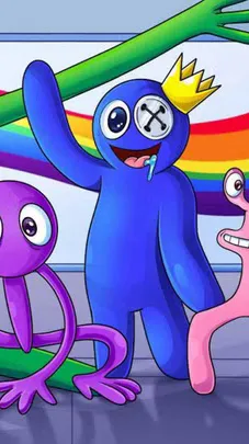 ai character: Rainbow friends  background