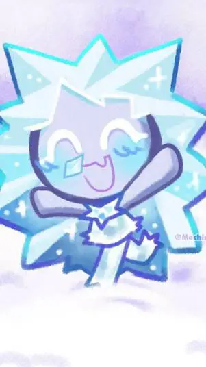 ai character: Icicle yeti cookie background