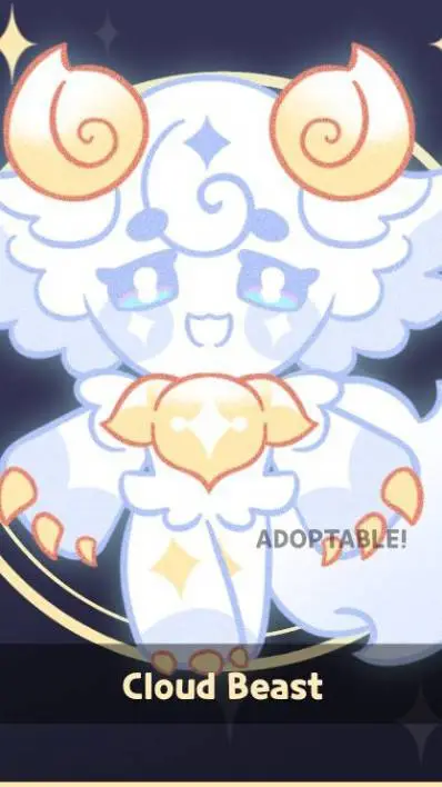 ai character: Cloud beast cookie background