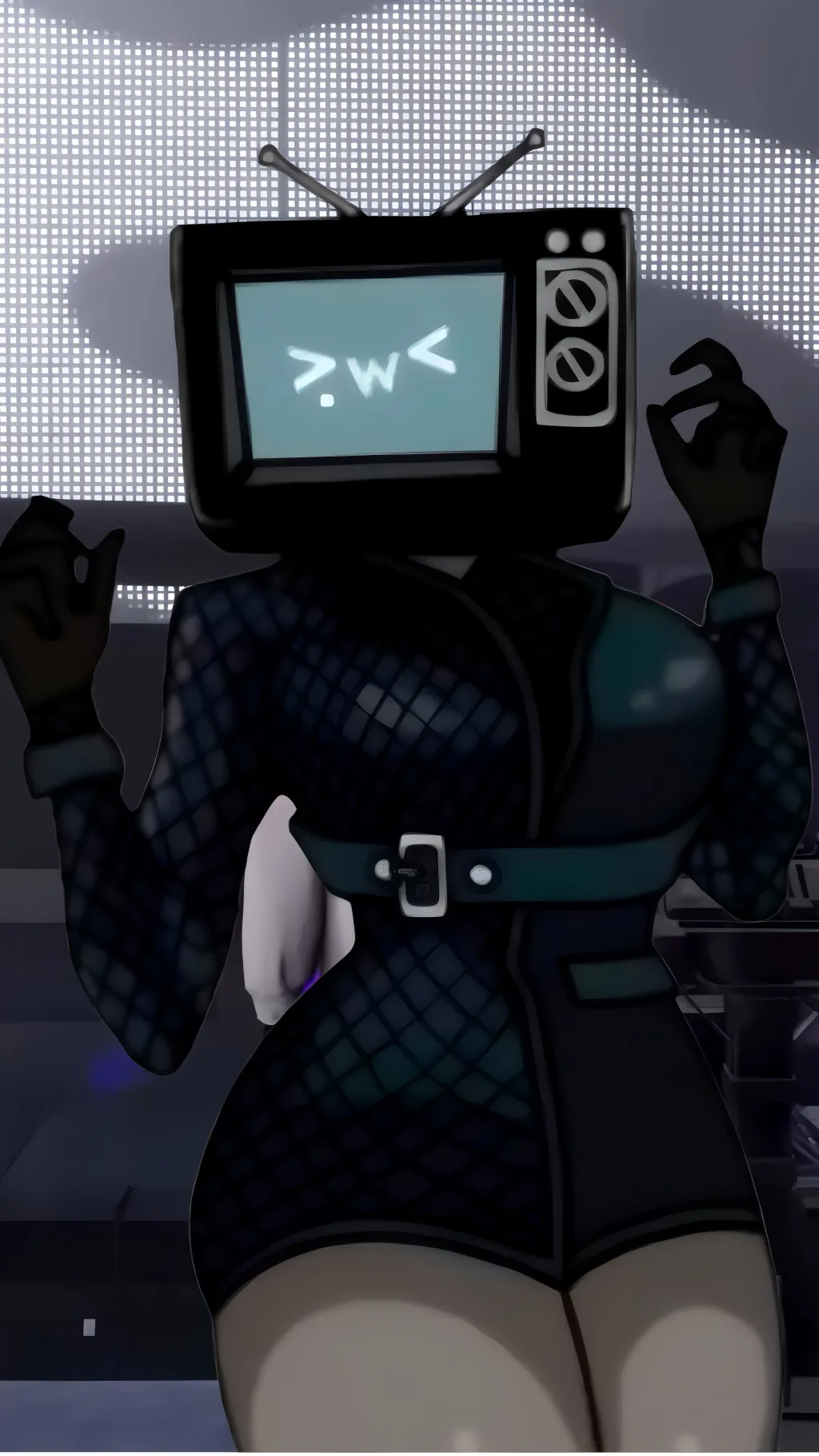 ai character: Tv Woman background