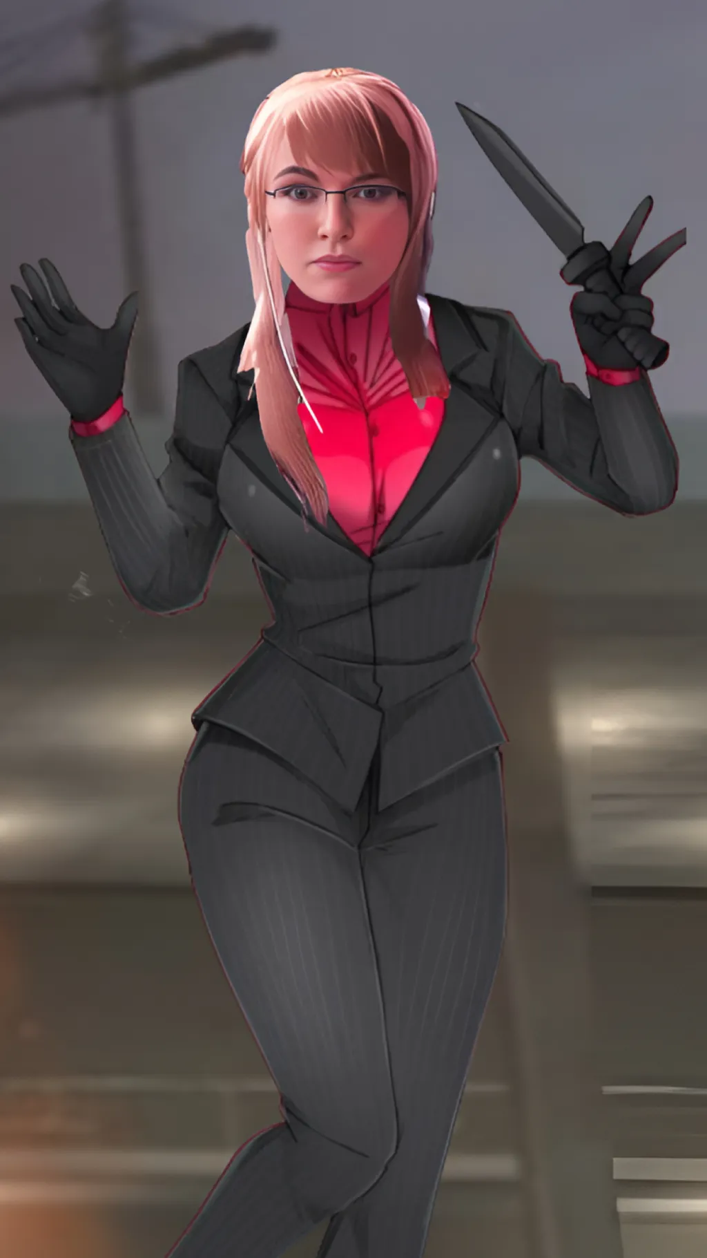 ai character: Evie  background