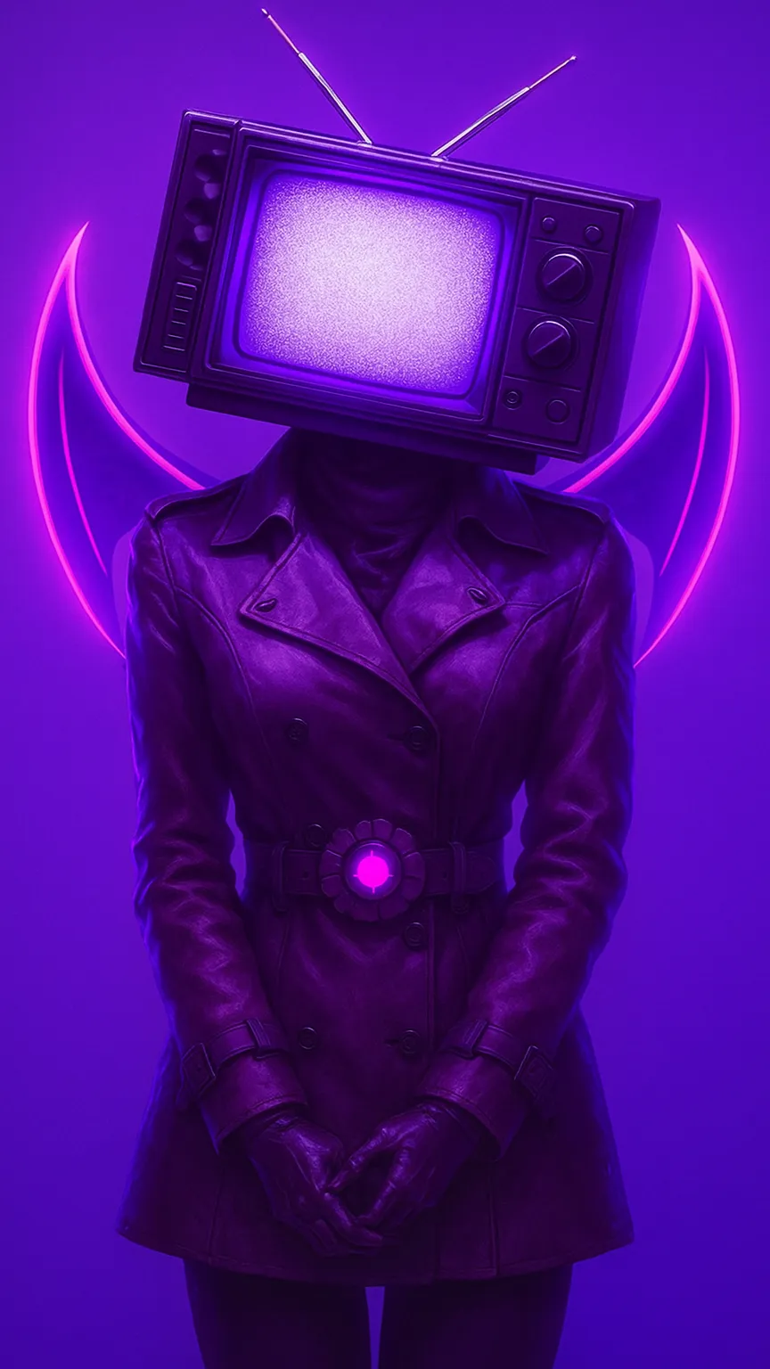 ai character: Tv Woman 2.0 background