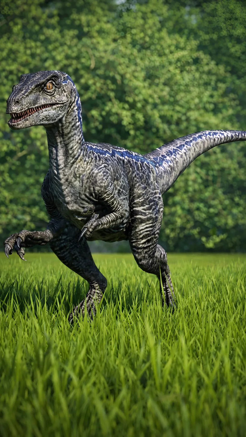 ai character: Blue background