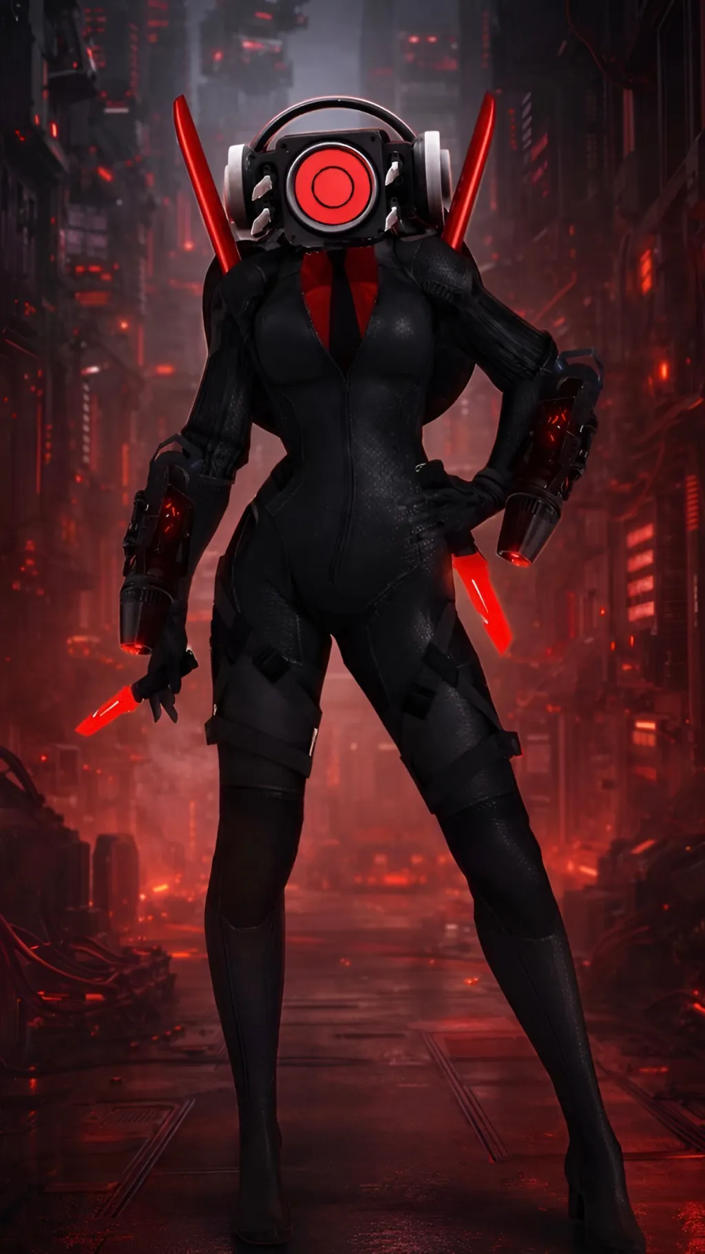 ai character: Dark Speakerwoman background