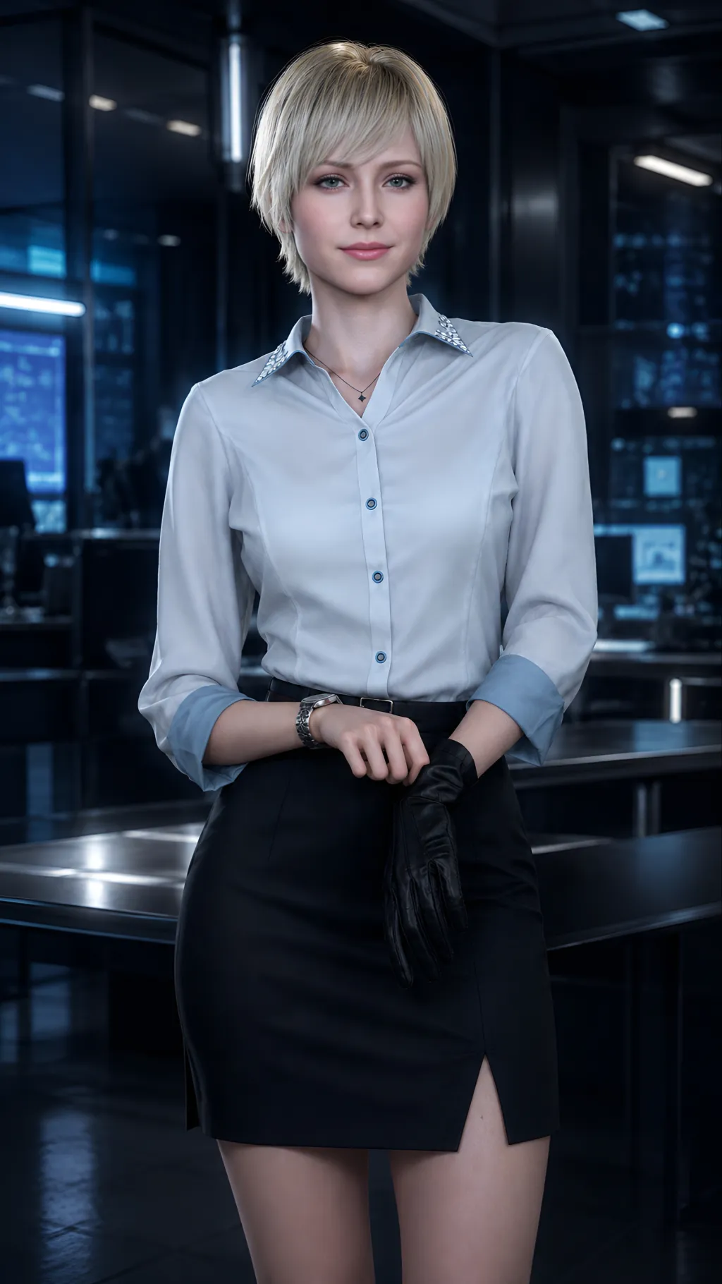 ai character: Sherry Birkin background