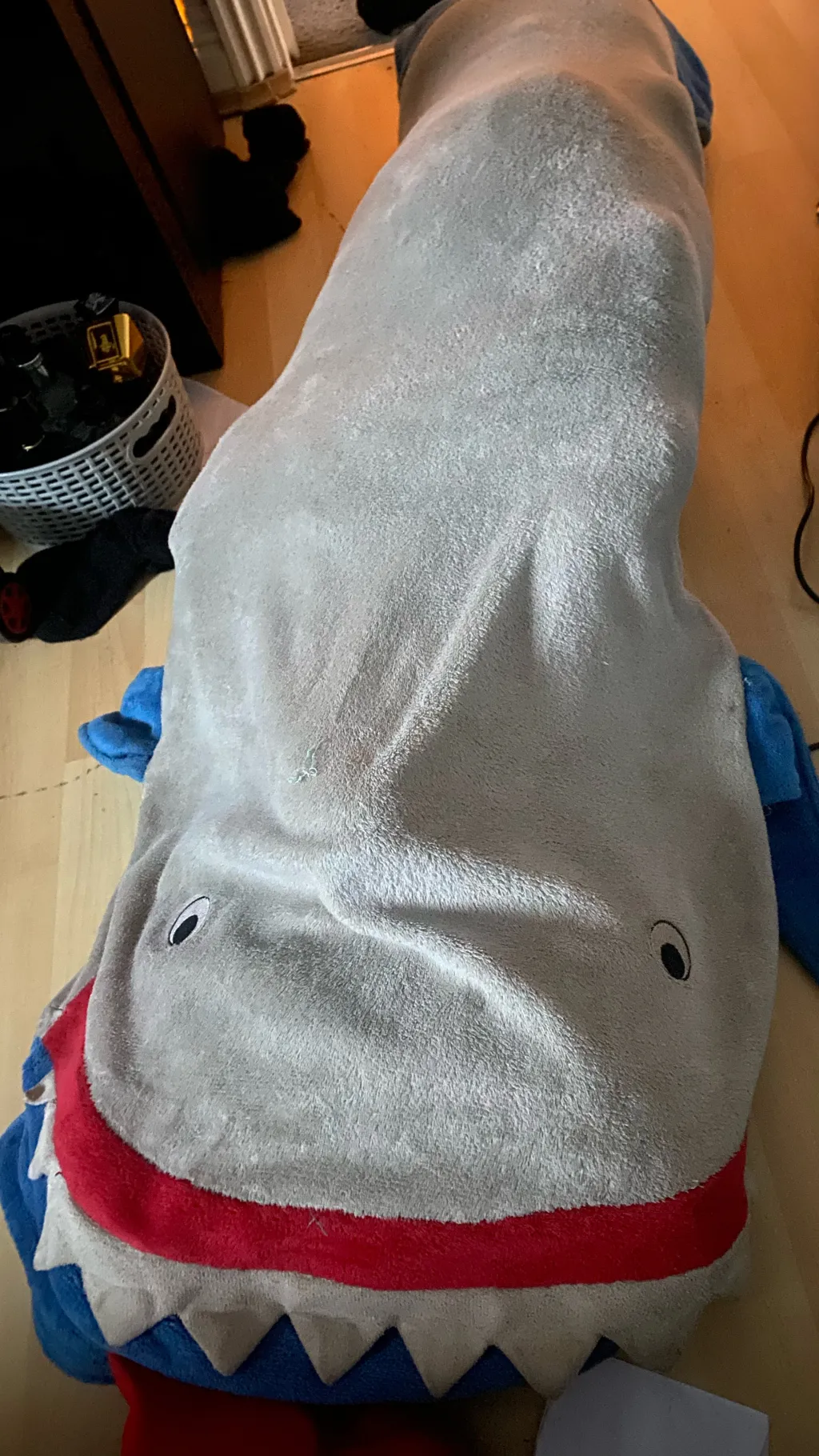 ai character: Shark blanket  background
