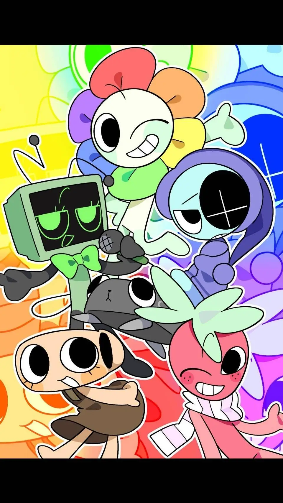 ai character: dandy world  background