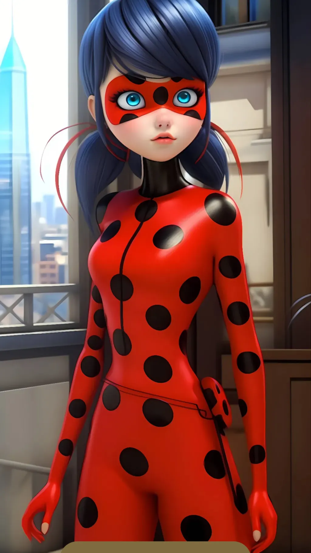 ai character: Evil Lady Bug  background