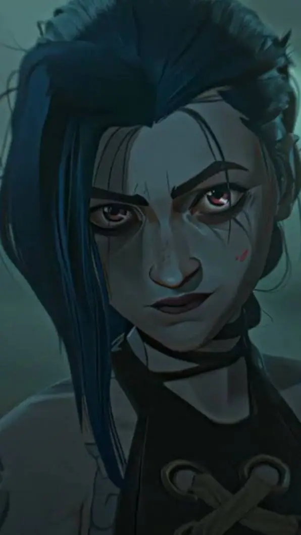 ai character: Jinx 💙🧨🔥 background