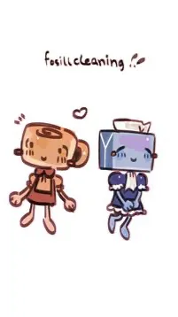 ai character: Fossilcleaning!! background