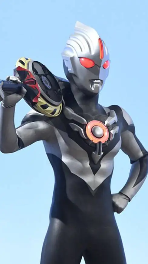 ai character: Ultraman orb dark background