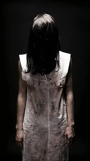 ai character: ghost girl  background