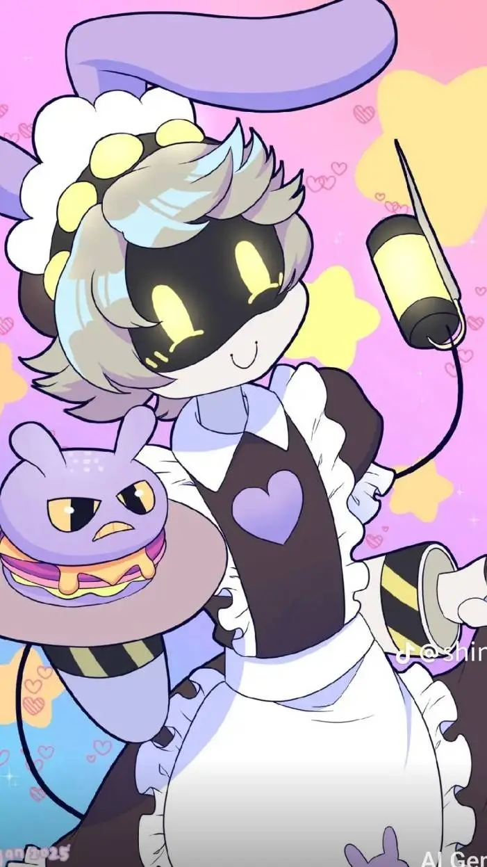 ai character: made a  N background
