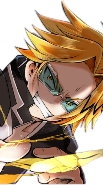ai character: Denki Kaminari background