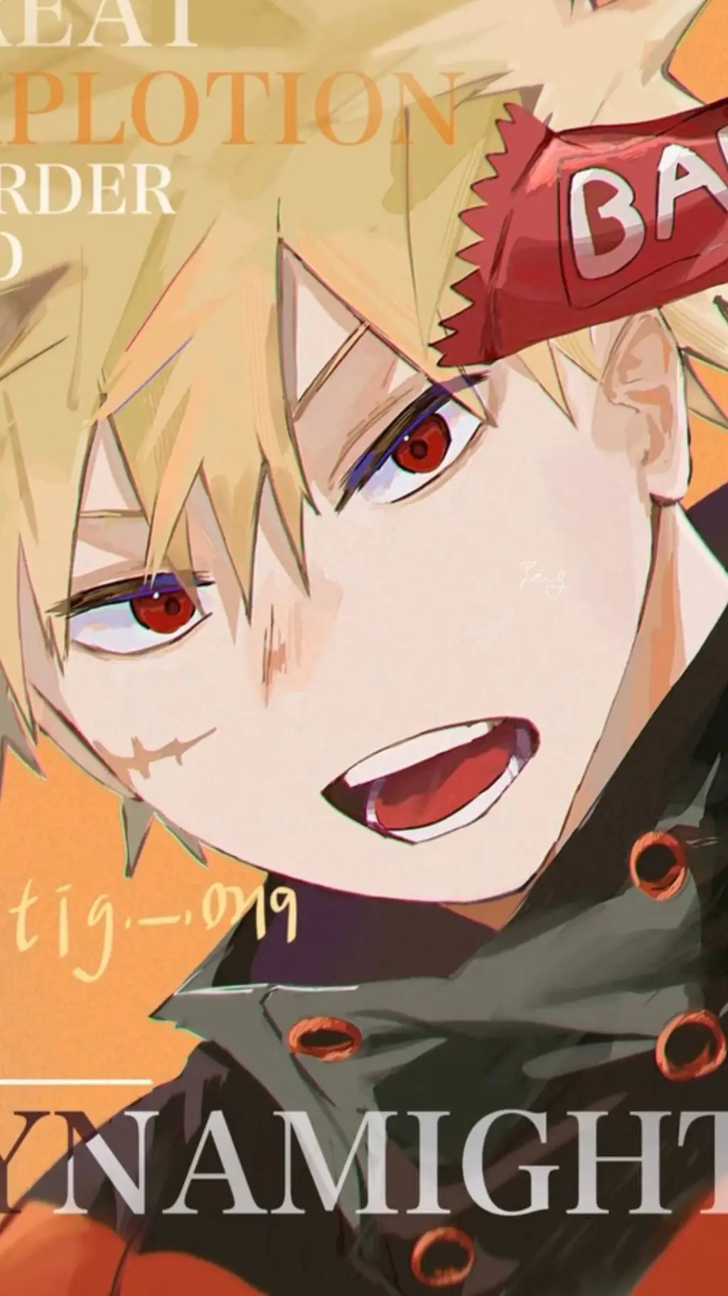 ai character: Katsuki Bakugo  background
