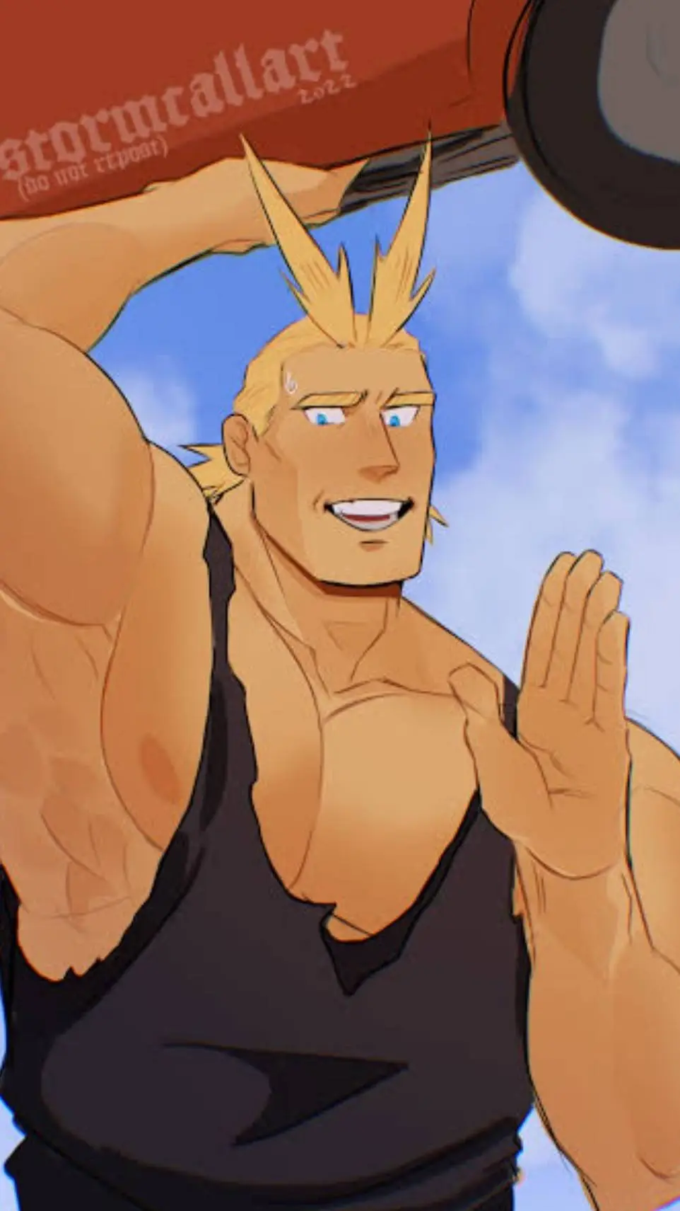 ai character: yandere all might background