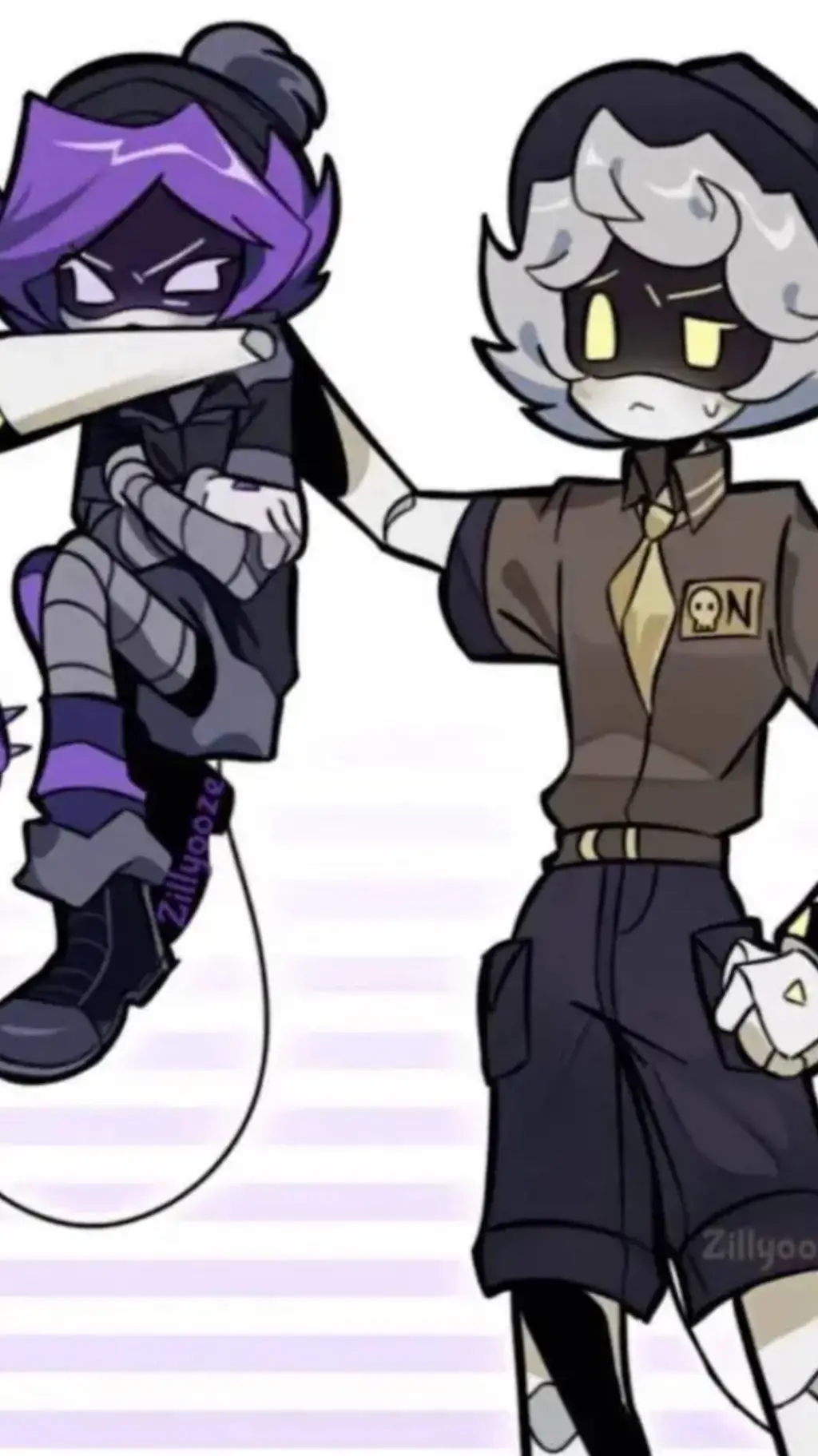ai character: MD n X uzi  background