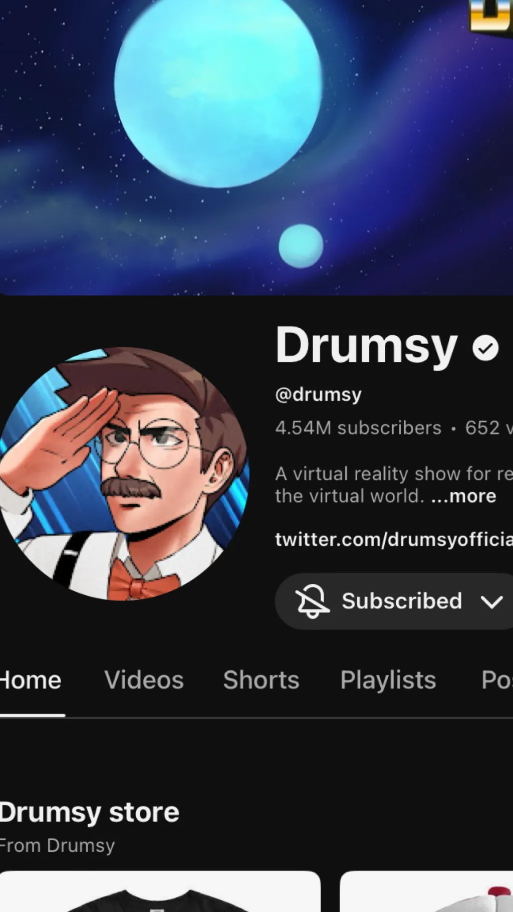 ai character: Drumsy background