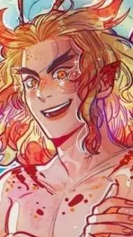 ai character: Kyojuro as merman background