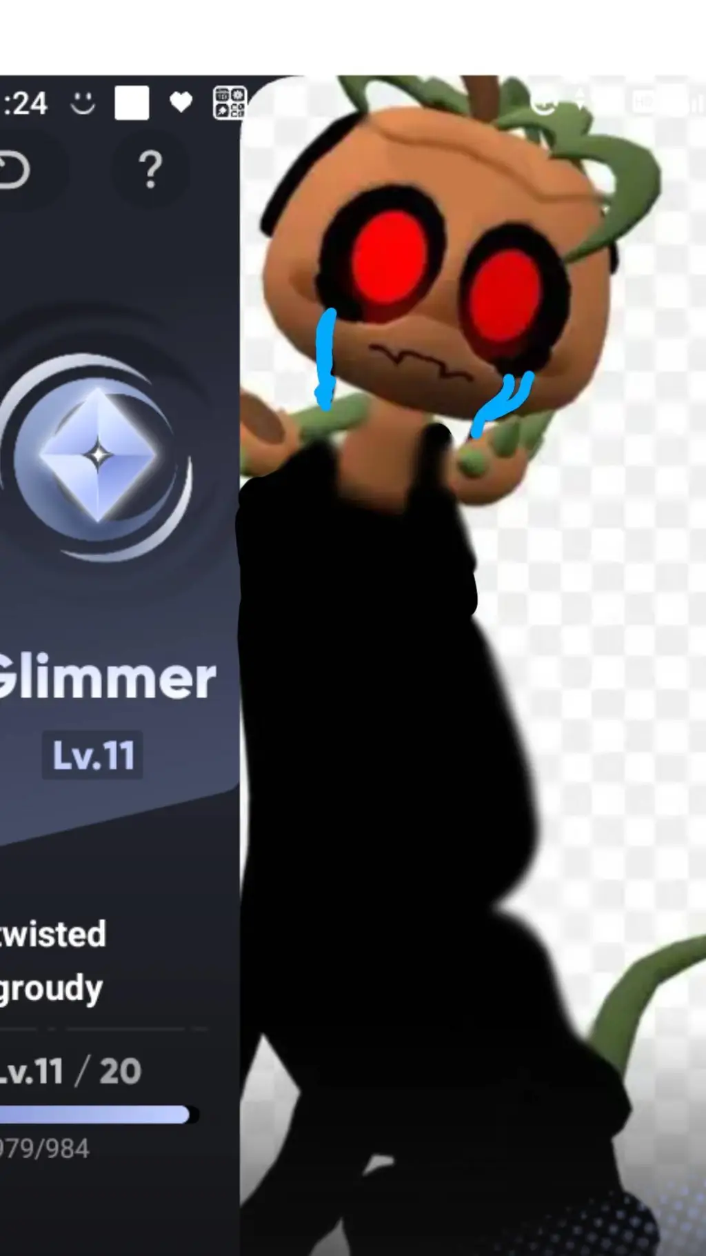 ai character: Pregnant t groudy  background