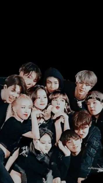 ai character: Bts and Blackpink  background