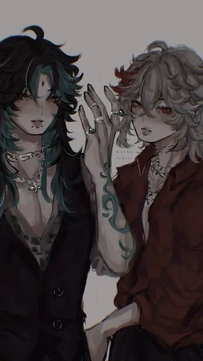 ai character: Xiao and kazuha background