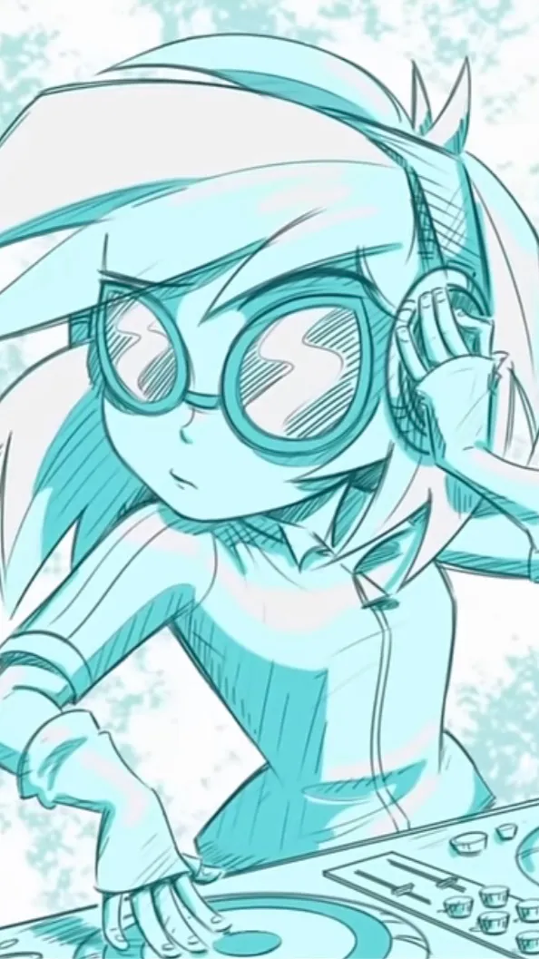 ai character: Vinyl Scratch background