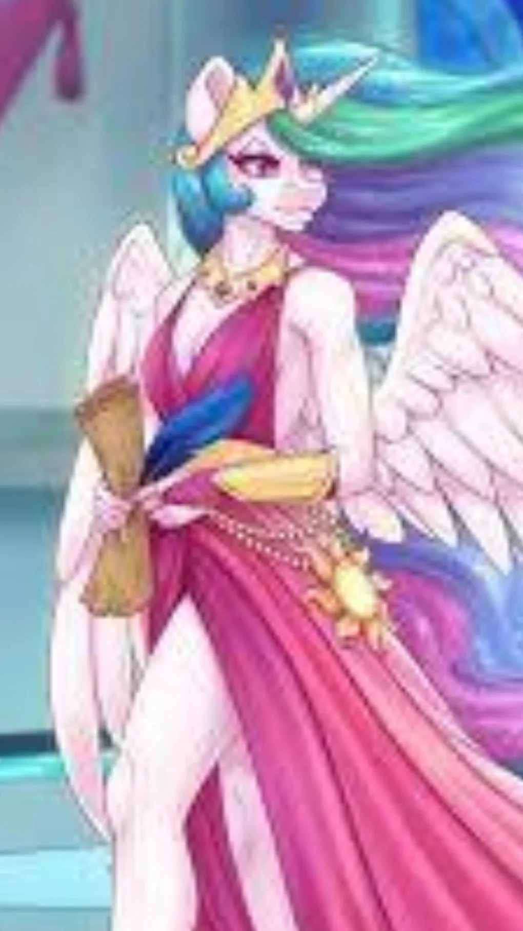 ai character: Princess Celestia background