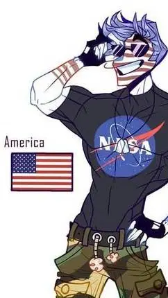 ai character:  🇺🇸༺ Ⴎ. Տ. Ꭺ༻🇺🇸 background