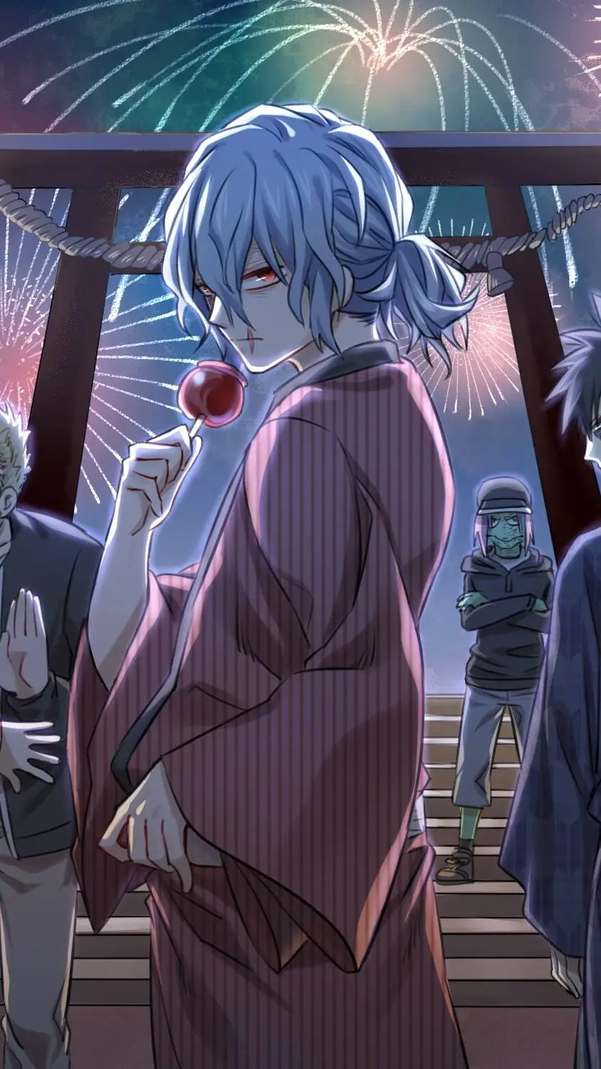 ai character: LOV 4th of July background
